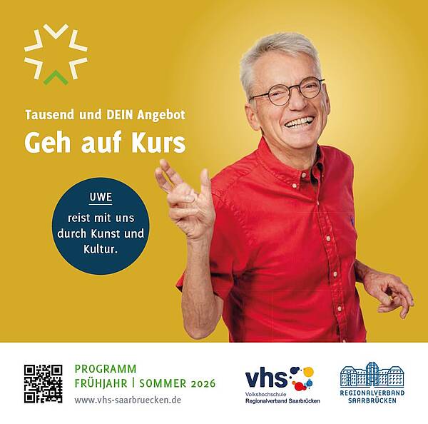 Das Cover des vhs-Programms mit dem Text: Tausend und dein Angebot - Geh auf Kurs